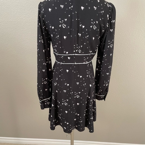 Parker Kaylin Heart Print Keyhole Dress Size 4 - Picture 3 of 8